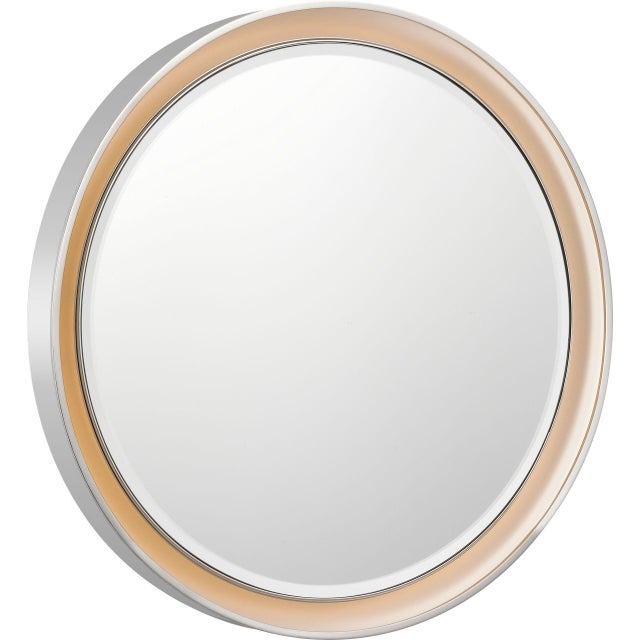 Tricia 24" Illuminated Round Mirror in Polished Nickel Designer: Thomas O'Brien Finish: Polished Nickel Height: 24" Width:...