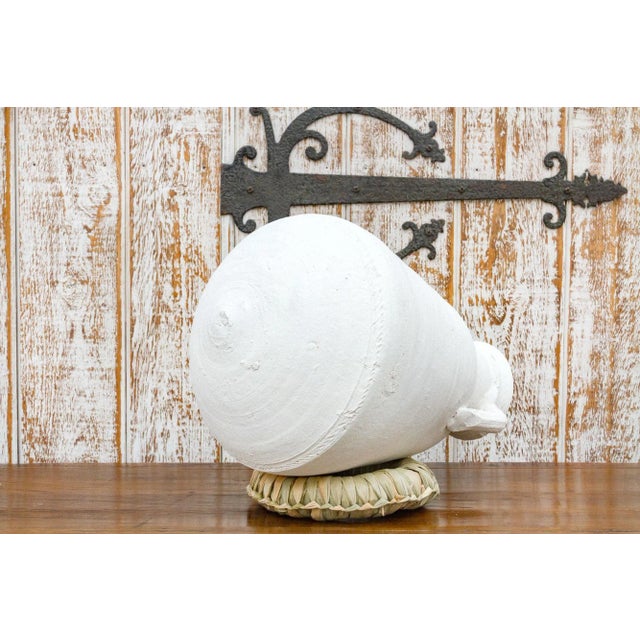 White Lamia Greek White Vessel Pot For Sale - Image 8 of 10