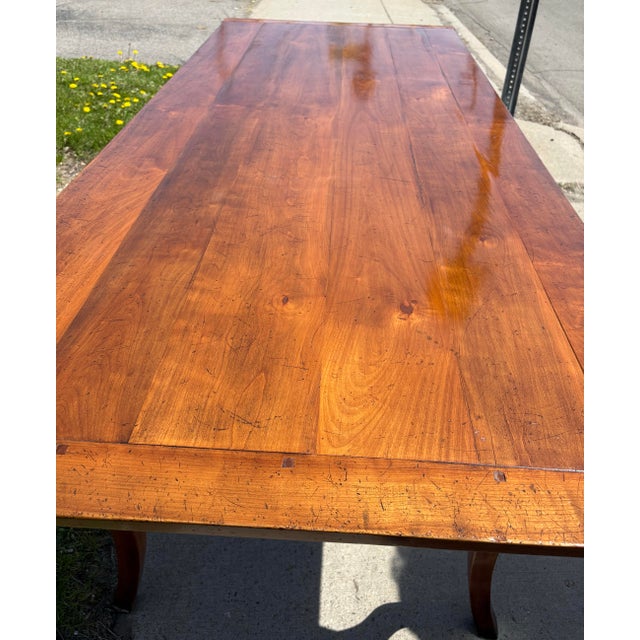 1990s Vintage Handcrafted French Country Style Dining Table For Sale - Image 5 of 12