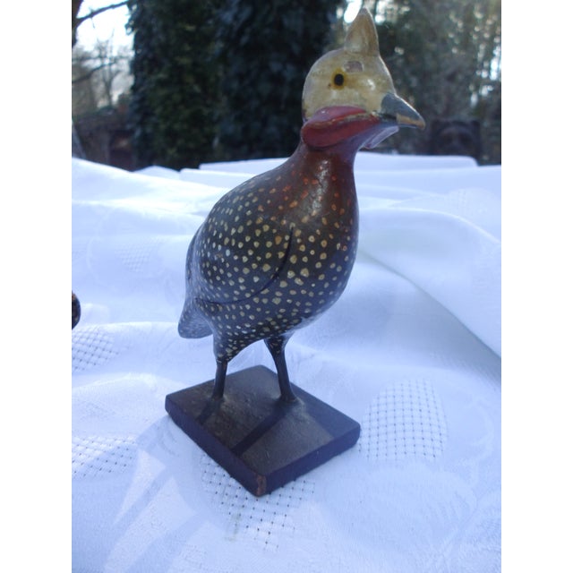 Antique Wooden Guinea Fowls, 1890s, Set of 2 For Sale - Image 12 of 15