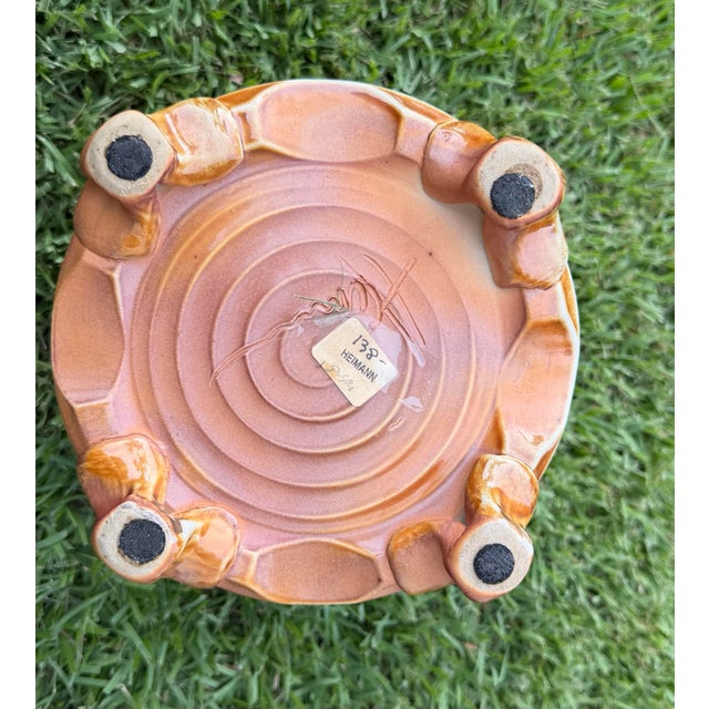Vintage Mark Heimann Studio Pottery Covered Jar With Sculptural Handles For Sale - Image 9 of 9
