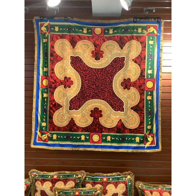 Custom Made Atelier Versace Multi Color Velvet Throw For Sale - Image 11 of 13