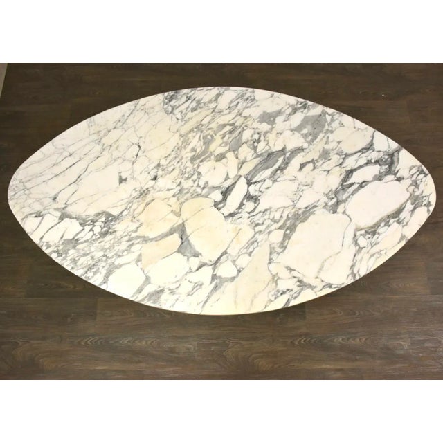 Metal Italian Marble & Steel Dining Table For Sale - Image 7 of 9