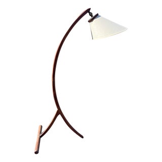 Mid Century Modern Vintage Teak Floor Lamp Danish Style For Sale