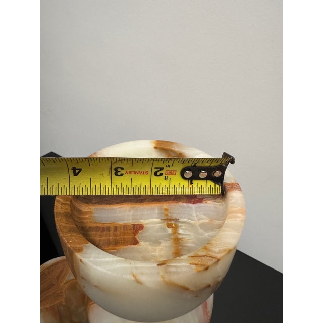 Stone Pair of Stone Candle Holders for Pillar Candles For Sale - Image 7 of 12