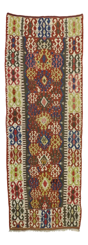 Antique Caucasian Kilim Rug - 04'10 X 13'04