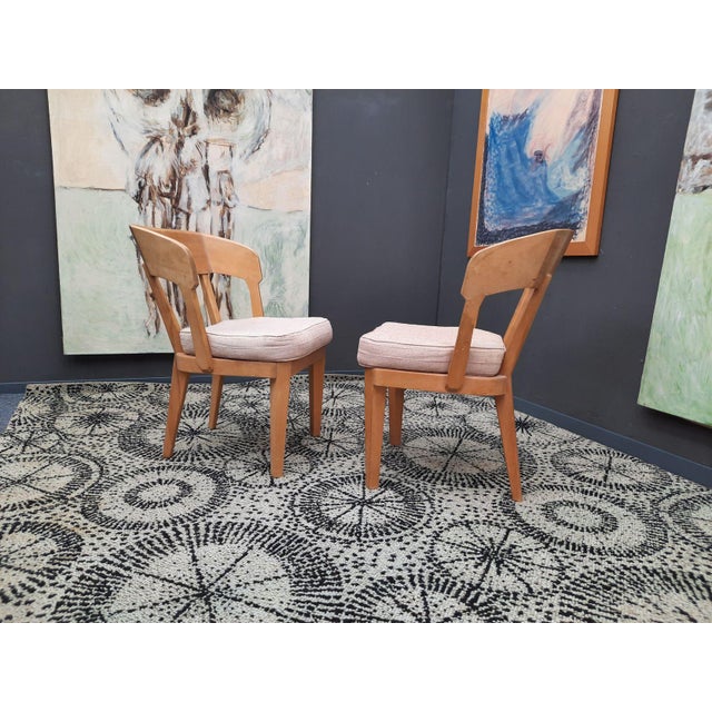 Mid-Century Modern Anthroposophical K 1250 Chairs in Birch Wood by Felix Kayser for Schiller Möbel, 1930s, Set of 2 For Sale - Image 3 of 14