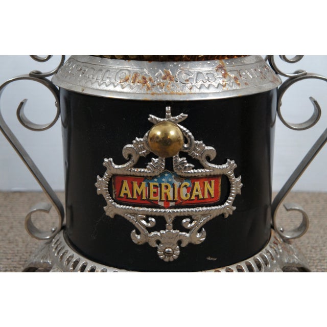 Antique American Central Oil & Gas Lighthouse 110 Stove Heater For Sale - Image 6 of 12