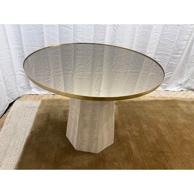 Arhaus Sculptural Stone Pedestal Bistro Table — 38" For Sale - Image 10 of 18