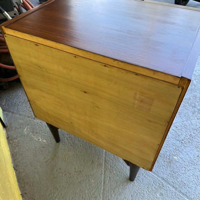 1960s Mid Century Walnut Nightstand Bedside Table For Sale - Image 11 of 11
