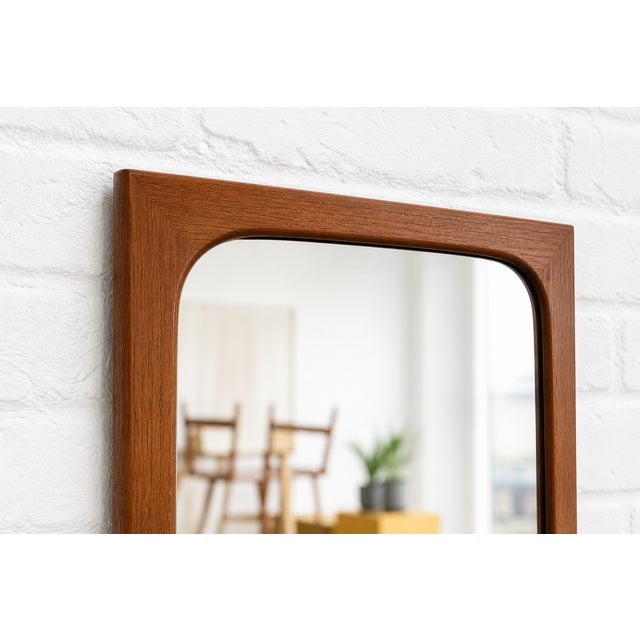 Mid Century Modern Danish Teak Mirror by Aksel Kjersgaard For Sale In New York - Image 6 of 8