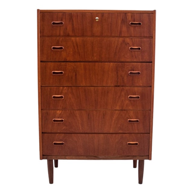 Danish Teak Chest of Drawers, 1960s For Sale