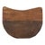 Rustic wooden three-legged stool with a D-shaped seat—a Wabi-sabi style milking stool—an authentic piece from the first...