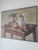 Taupe Vintage Moody Still-Life Oil Painting Apples & Pears on a Farmhouse Table- For Sale - Image 8 of 14