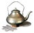 1970s Mid-Century Modern Brass Teapot For Sale