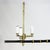 Black Vintage Chinoiserie Faux Bamboo Pagoda Chandelier Black and Gold Linear Island Pendant Light For Sale - Image 8 of 14