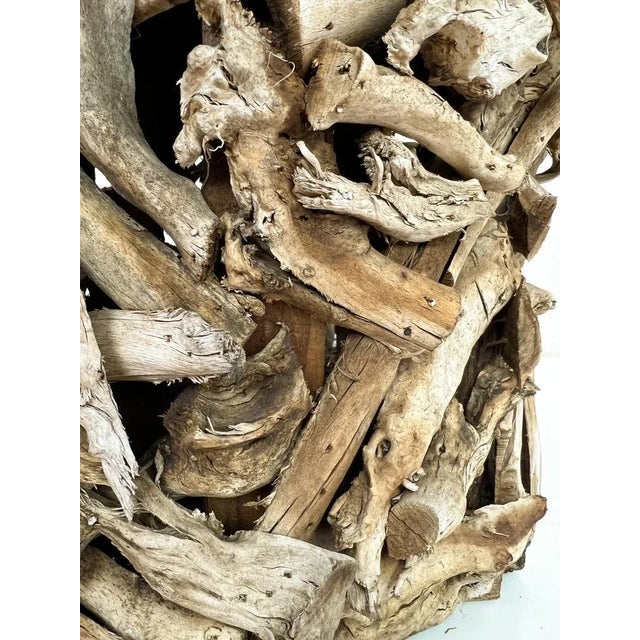 Wood Small Driftwood Side Table, 1990s For Sale - Image 7 of 12