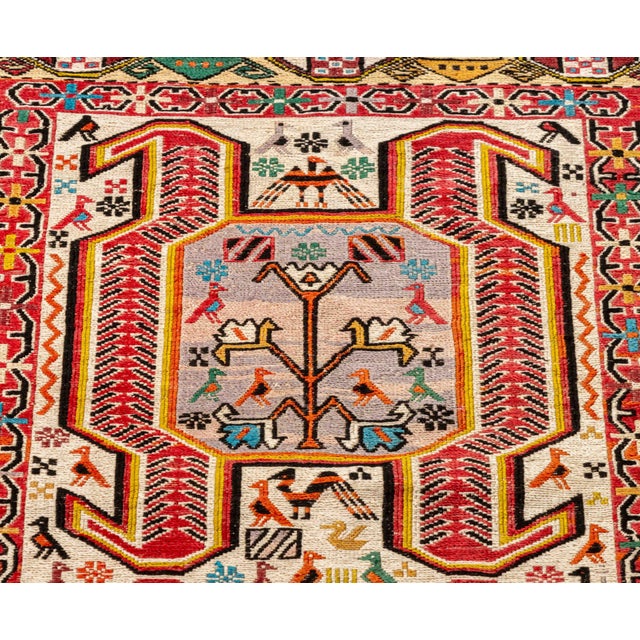 Caucasian Kazak Hand-Knotted Rug, 3' 3" X 2' 6" For Sale In New York - Image 6 of 9