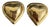 Vintage Puffy Heart Earrings Gold Tone Clip on Statement Jewelry 80s Designer For Sale