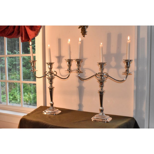 18th Century Pair of Sheffield Candelabra For Sale - Image 5 of 7