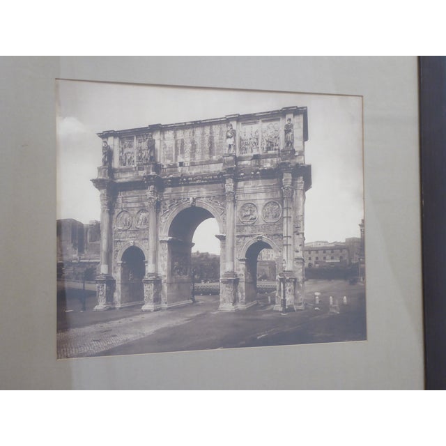 This 19th Century photograph of a Roman Arch appears to be the arch of Septimus Severus in the Roman Forum and is framed...
