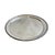 A vintage large round silver-plated serving tray with a clean polished center and elegant reeded border. Generous in scale...