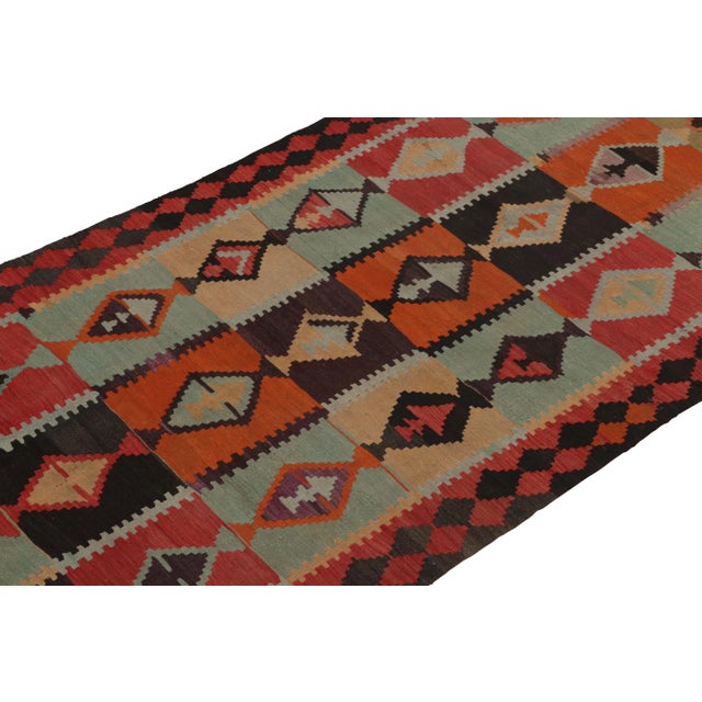 Rug & Kilim Vintage Persian Kilim Rug in Red, Orange and Blue Tribal Geometric Patterns For Sale - Image 4 of 8