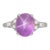 Gia Certified 10 Carat No Heat Pink Star Sapphire White Gold Cocktail Ring, Size 10.25 For Sale