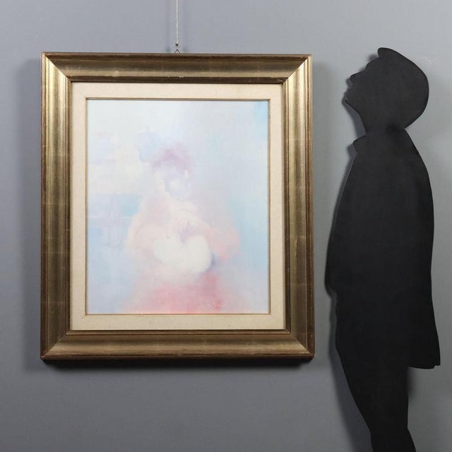 Oil on canvas. Signed lower right. Further signature and date on the back; note of participation in the 1975 Davide...