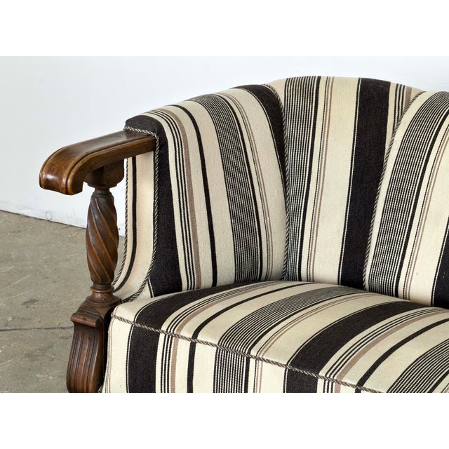 Wood Danish Renaissance Revival Oak Sofa, 1930s For Sale - Image 7 of 9