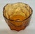 Vintage Mid Century Morgancetown Crinkled Amber Glass Pitcher and Ice Bucket Set For Sale In Providence - Image 6 of 9