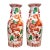 Vintage 24" Hand Painted Chinese Porcelain Jars With Foo Dogs and Inscriptions, a Pair For Sale