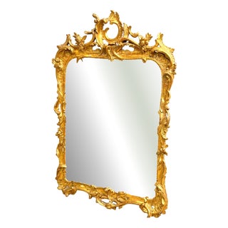 Rococo Chippendale Giltwood Wall Mirror, 1760s For Sale
