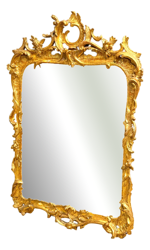 Rococo Chippendale Giltwood Wall Mirror, 1760s