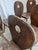1970s Vintage Brutalist Rustic Farmhouse Wooden Dining Chair, 1970s, Set of 8 For Sale - Image 5 of 18
