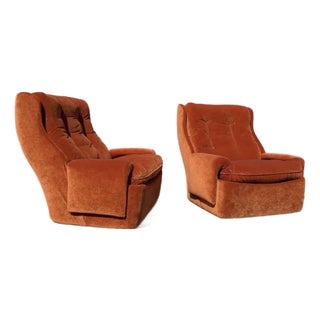 Reupholstered Mid Century Space Age Orchidee Chair Pair, Michael Cadestin for Airborne International For Sale