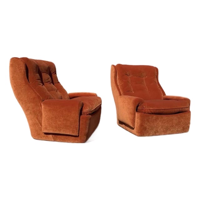 Reupholstered Mid Century Space Age Orchidee Chair Pair, Michael Cadestin for Airborne International For Sale