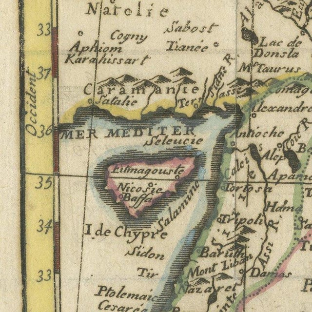 Antique Map of Turkey in Asia, 1750 For Sale - Image 9 of 12