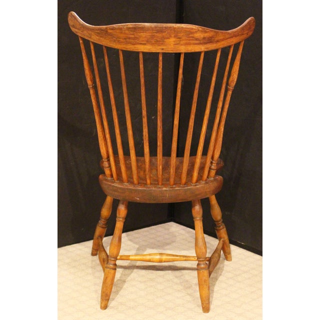 American Early 19th Century American Fan Back Windsor Side Chair For Sale - Image 3 of 10