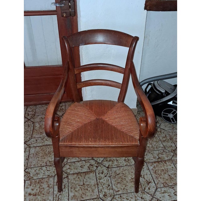 Empire Armchair in Walnut, Early 19th Century For Sale - Image 5 of 6