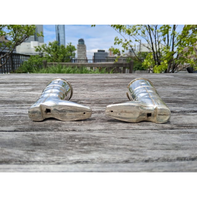 English Victorian Silverplate Equestrian Pepper Shaker & Mustard Cruet For Sale - Image 4 of 7