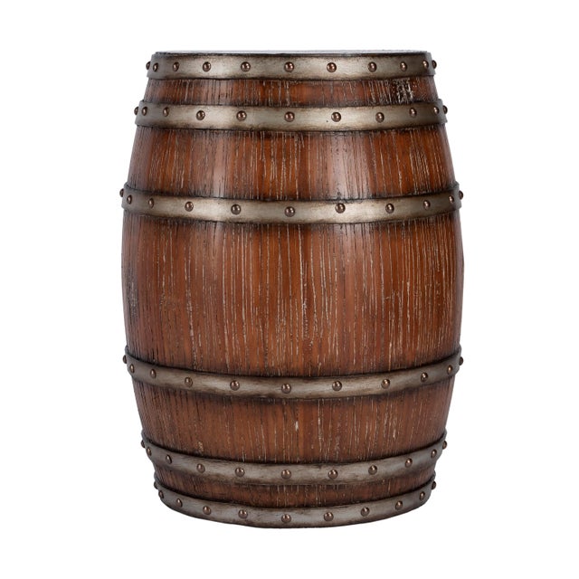 Calumet Rustic Barrel Table, Dark Brown For Sale In Chicago - Image 6 of 8