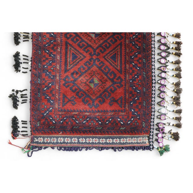 Vintage Afghan Nomad Rug Seat Cushion Cover, 1970s For Sale - Image 13 of 18