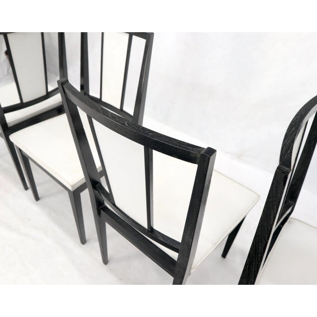 Paul McCobb Set of Six Ebonized Cerused Walnut Dining Chairs For Sale - Image 4 of 13