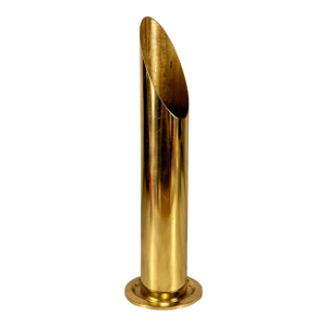 Mid-Century Hollywood Regency Brass Tubular Vase