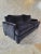 Late 20th Century Vintage Contemporary Postmodern Black Velvet Sofa For Sale - Image 5 of 6