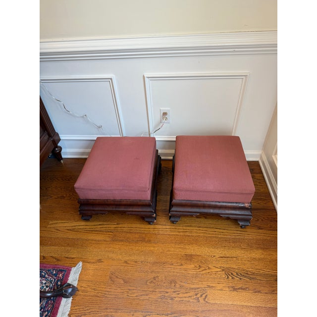 Late 19th Century Empire Period Foot Stools- Set of 2 For Sale - Image 12 of 12