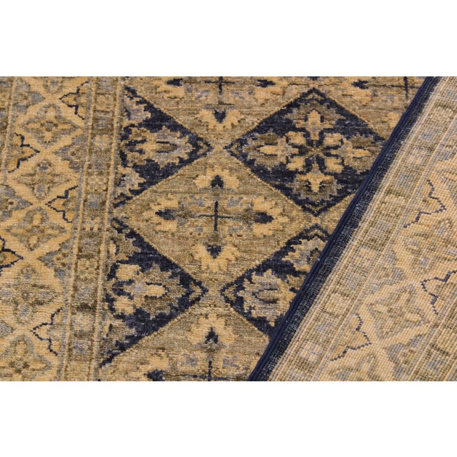 Beige Ziegler 1990's Blue/Beige Wool Runner Rug- 2'9'' X 8'0'' For Sale - Image 8 of 10