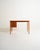 Teak desk with a floating three-drawer chest and square legs. Scandinavian production, 1960s. Light proportions and a...