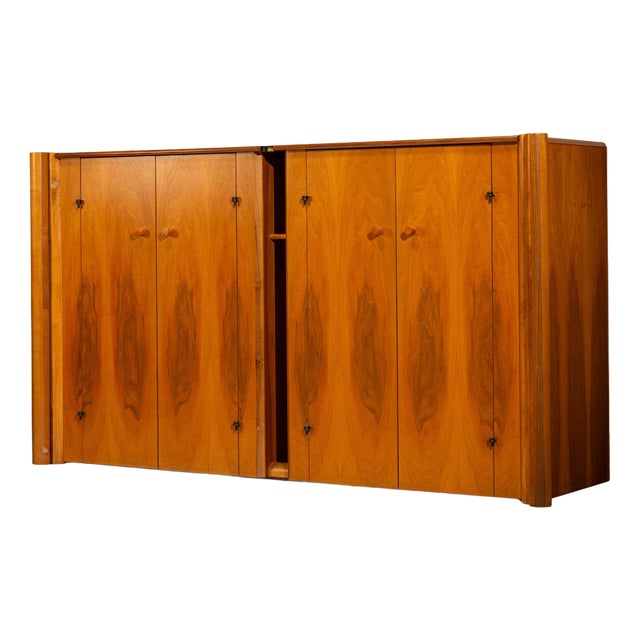 Scuderia Sideboard in Walnut by Carlo Scarpa for Bernini, Italy, 1970s For Sale